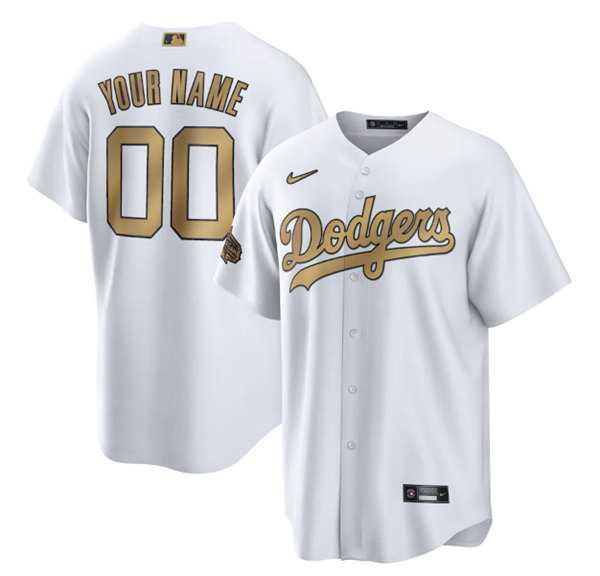 Customized Men's Los Angeles Dodgers Active Player White 2022 All-Star Cool Base Stitched Jersey
