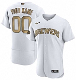 Customized Men's Milwaukee Brewers Active Player White 2022 All-Star Flex Base Stitched Jersey,baseball caps,new era cap wholesale,wholesale hats