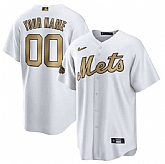 Customized Men's New York Mets Active Player White 2022 All-Star Cool Base Stitched Jersey