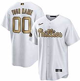 Customized Men's Philadelphia Phillies Active Player White 2022 All-Star Cool Base Stitched Jersey