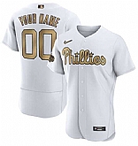 Customized Men's Philadelphia Phillies Active Player White 2022 All-Star Flex Base Stitched Jersey