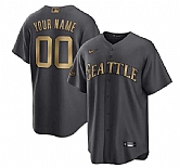 Customized Men's Seattle Mariners Active Player Charcoal 2022 All-Star Cool Base Stitched Jersey
