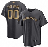 Customized Men's Toronto Blue Jays Active Player Charcoal 2022 All-Star Cool Base Stitched Jersey