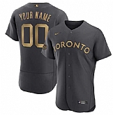 Customized Men's Toronto Blue Jays Active Player Charcoal 2022 All-Star Flex Base Stitched Jersey