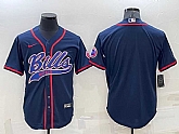 Men's Buffalo Bills Blank Navy Blue Stitched MLB Cool Base Nike Baseball Jersey,baseball caps,new era cap wholesale,wholesale hats