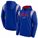 Men's Buffalo Bills Royal Sideline Stack Performance Pullover Hoodie,baseball caps,new era cap wholesale,wholesale hats