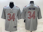 Men's Chicago Bears #34 Walter Payton Grey Atmosphere Fashion 2022 Vapor Untouchable Stitched Limited Jersey,baseball caps,new era cap wholesale,wholesale hats