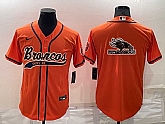 Men's Denver Broncos Orange Team Big Logo With Patch Cool Base Stitched Baseball Jersey,baseball caps,new era cap wholesale,wholesale hats