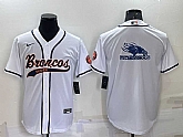 Men's Denver Broncos White Team Big Logo With Patch Cool Base Stitched Baseball Jersey,baseball caps,new era cap wholesale,wholesale hats