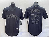 Men's Houston Astros #27 Jose Altuve Black Pullover Turn Back The Clock Stitched Cool Base Jersey,baseball caps,new era cap wholesale,wholesale hats