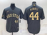 Men's Houston Astros #44 Yordan Alvarez Number Grey 2022 All Star Stitched Cool Base Nike Jersey,baseball caps,new era cap wholesale,wholesale hats