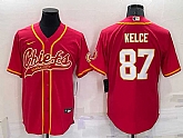 Men's Kansas City Chiefs #87 Travis Kelce Red Stitched Cool Base Nike Baseball Jersey,baseball caps,new era cap wholesale,wholesale hats