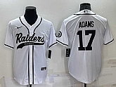 Men's Las Vegas Raiders #17 Davante Adams White Stitched MLB Cool Base Nike Baseball Jersey,baseball caps,new era cap wholesale,wholesale hats