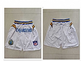 Men's Los Angeles Chargers White Just Don Swingman Shorts