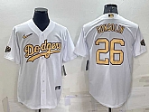 Men's Los Angeles Dodgers #26 Tony Gonsolin White 2022 All Star Stitched Cool Base Nike Jersey,baseball caps,new era cap wholesale,wholesale hats