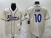 Men's Los Angeles Rams #10 Cooper Kupp Cream Stitched Cool Base Nike Baseball Jersey1,baseball caps,new era cap wholesale,wholesale hats