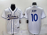 Men's Los Angeles Rams #10 Cooper Kupp White Stitched Cool Base Nike Baseball Jersey,baseball caps,new era cap wholesale,wholesale hats