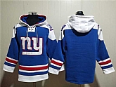 Men's New York Giants Blank Blue Lace-Up Pullover Hoodie,baseball caps,new era cap wholesale,wholesale hats
