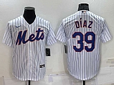Men's New York Mets #39 Edwin Diaz White Stitched MLB Cool Base Nike Jersey,baseball caps,new era cap wholesale,wholesale hats