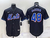 Men's New York Mets #48 Jacob deGrom Black Stitched MLB Cool Base Nike Jersey,baseball caps,new era cap wholesale,wholesale hats