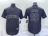 Men's New York Yankees #99 Aaron Judge Black Pitch Black Fashion Replica Stitched Jersey,baseball caps,new era cap wholesale,wholesale hats