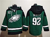 Men's Philadelphia Eagles #92 Reggie White Green Lace-Up Pullover Hoodie,baseball caps,new era cap wholesale,wholesale hats