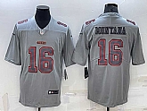 Men's San Francisco 49ers #16 Joe Montana Grey Atmosphere Fashion 2022 Vapor Untouchable Stitched Limited Jersey,baseball caps,new era cap wholesale,wholesale hats