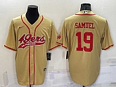 Men's San Francisco 49ers #19 Deebo Samuel Gold Stitched Cool Base Nike Baseball Jersey,baseball caps,new era cap wholesale,wholesale hats