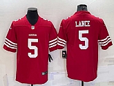 Men's San Francisco 49ers #5 Trey Lance 2022 New Scarlet Vapor Untouchable Limited Stitched Football Jersey,baseball caps,new era cap wholesale,wholesale hats