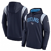 Men's Tennessee Titans Navy Sideline Stack Performance Pullover Hoodie,baseball caps,new era cap wholesale,wholesale hats