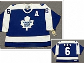 Men's Toronto Maple Leafs #6 Ron Ellis With A Patch Blue With White Throwback CCM Jersey,baseball caps,new era cap wholesale,wholesale hats