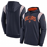 Mens Chicago Bears Navy Sideline Stack Performance Pullover Hoodie,baseball caps,new era cap wholesale,wholesale hats