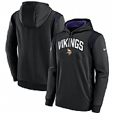 Mens Minnesota Vikings Black Sideline Stack Performance Pullover Hoodie,baseball caps,new era cap wholesale,wholesale hats