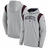 Mens New England Patriots Gray Sideline Stack Performance Pullover Hoodie,baseball caps,new era cap wholesale,wholesale hats