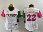 Women's San Diego Padres #22 Juan Soto White 2022 City Connect Cool Base Stitched Jersey,baseball caps,new era cap wholesale,wholesale hats