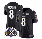 Men & Women & Youth Baltimore Ravens #8 Lamar Jackson Black 2023 F.U.S.E With Patch Throwback Vapor Limited Stitched Jersey,baseball caps,new era cap wholesale,wholesale hats