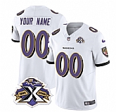 Men & Women & Youth Baltimore Ravens Active Player Custom White 2023 F.U.S.E With Patch Throwback Vapor Limited Stitched Jersey,baseball caps,new era cap wholesale,wholesale hats