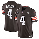 Men & Women & Youth Cleveland Browns #4 Deshaun Watson Brown 2023 F.U.S.E. With 1-Star C Patch And Jim Brown Memorial Patch Vapor Untouchable Limited Football Stitched Jersey,baseball caps,new era cap wholesale,wholesale hats