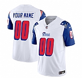 Men & Women & Youth New England Patriots Active Player Custom White Blue 2023 F.U.S.E. Throwback Limited Football Stitched Jersey