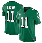 Men & Women & Youth Philadelphia Eagles #11 A. J. Brown Green 2023 F.U.S.E. With 1-Star C Patch Vapor Untouchable Limited Jersey,baseball caps,new era cap wholesale,wholesale hats