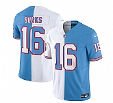 Men & Women & Youth Tennessee Titans #16 Treylon Burks White Blue 2023 F.U.S.E. Split Vapor Limited Throwback Jersey,baseball caps,new era cap wholesale,wholesale hats