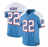 Men & Women & Youth Tennessee Titans #22 Derrick Henry Blue White 2023 F.U.S.E. Vapor Limited Throwback Jersey,baseball caps,new era cap wholesale,wholesale hats