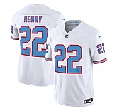 Men & Women & Youth Tennessee Titans #22 Derrick Henry White 2023 F.U.S.E. Vapor Limited Throwback Jersey,baseball caps,new era cap wholesale,wholesale hats