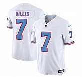 Men & Women & Youth Tennessee Titans #7 Malik Willis White 2023 F.U.S.E. Vapor Limited Throwback Jersey,baseball caps,new era cap wholesale,wholesale hats