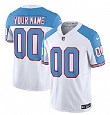 Men & Women & Youth Tennessee Titans Active Player Custom White Blue 2023 F.U.S.E. Vapor Limited Throwback Football Stitched Jersey