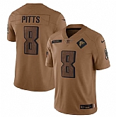 Men's Atlanta Falcons #8 Kyle Pitts 2023 Brown Salute To Setvice Limited Football Stitched Jersey Dyin,baseball caps,new era cap wholesale,wholesale hats