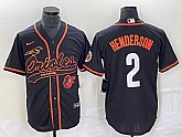 Men's Baltimore Orioles #2 Gunnar Henderson Black With Patch Cool Base Stitched Baseball Jersey,baseball caps,new era cap wholesale,wholesale hats