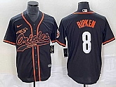 Men's Baltimore Orioles #8 Cal Ripken Jr Black Cool Base Stitched Baseball Jersey,baseball caps,new era cap wholesale,wholesale hats
