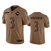 Men's Baltimore Ravens #3 Odell Beckham Jr. 2023 Brown Salute To Service Limited Football Stitched Jersey Dyin,baseball caps,new era cap wholesale,wholesale hats