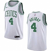 Men's Boston Celtics #4 Jrue Holiday White 2023 Association Edition Stitched Basketball Jersey Dzhi